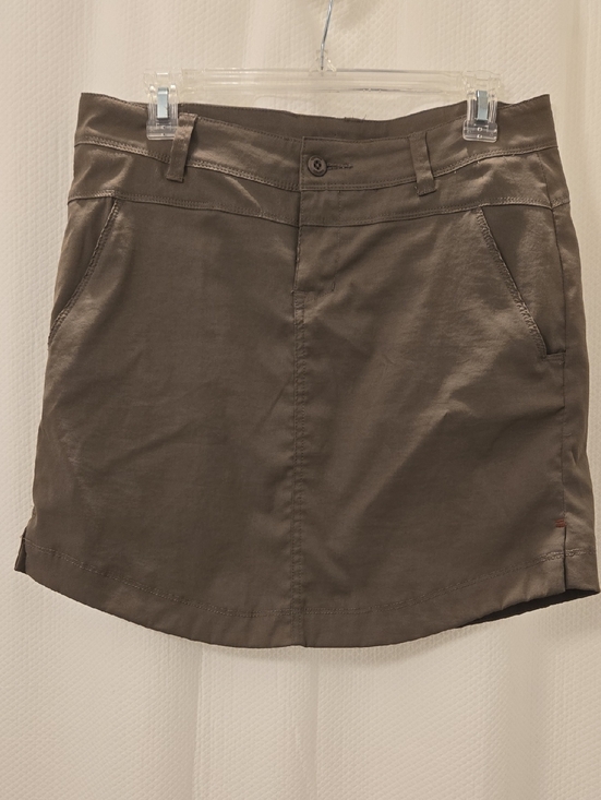 Toad&Co Dresses & Skirts - Toad&Co Olive-Brown Mini Skirt with Front Pockets